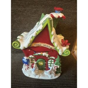 Harry & David Santa's Workshop Ceramic Cookie Jar Holiday Christmas Kitchen